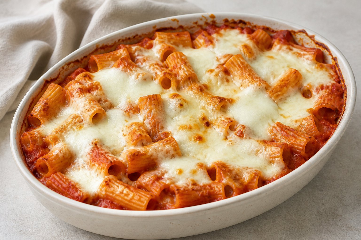 Tomato Mozzarella Pasta Bake