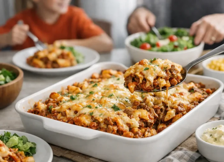 Family Friendly Ground Beef Casserole Night